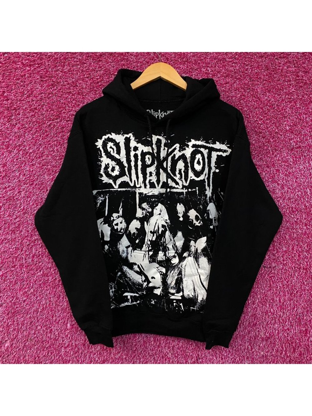 Slipknot Jumbo Group Portrait Nu Metal Band Pullover Hoodie Medium